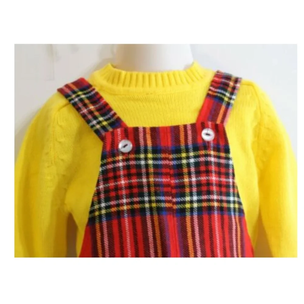 Neiman Marcus Vintage Red Plaid Shortall Size 2T 3T 4T 4